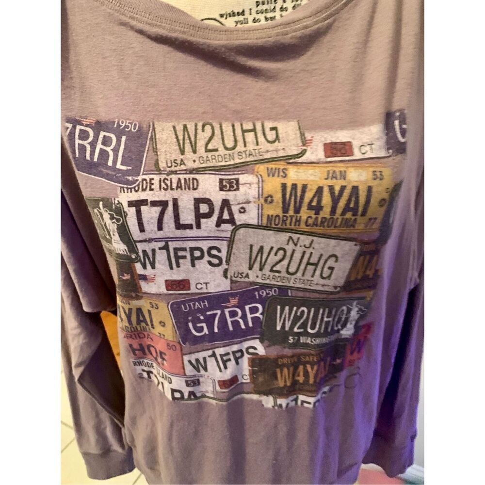 License Plate Scoop Neck Tee